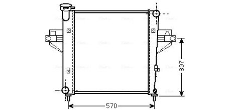 Радіатор, охолодження двигуна AVA QUALITY COOLING AVA COOLING JE2042
