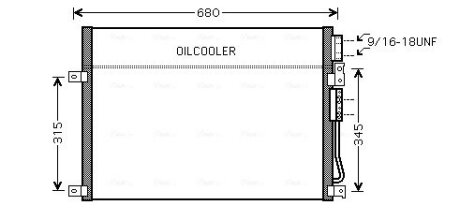 Радіатор кондиціонера AVA QUALITY COOLING AVA COOLING JEA5045