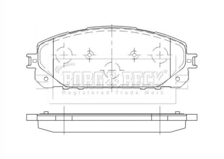 Гальмівні колодки (набір) BORG & BECK BBP2485 (фото 1)