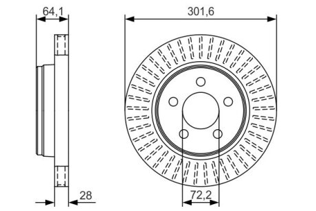 Диск гальмівний DODGE Nitro F\'2,8-4,006-11 BOSCH 0986479U04