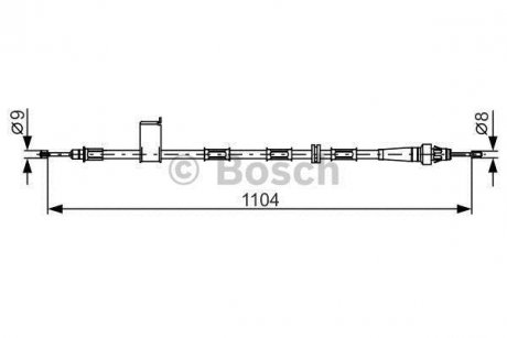 Трос ручного тормоза лев. JEEP Grand Cherokee -07 BOSCH 1 987 482 364