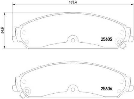 Колодки гальмівні, дискові BREMBO P23149