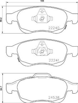 Гальмівні колодки (набір) BREMBO P23165 (фото 1)