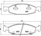 Гальмівні колодки, дискове гальмо (набір) BREMBO P37005 (фото 1)