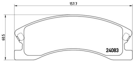 Гальмівні колодки, дискове гальмо (набір) BREMBO P37008