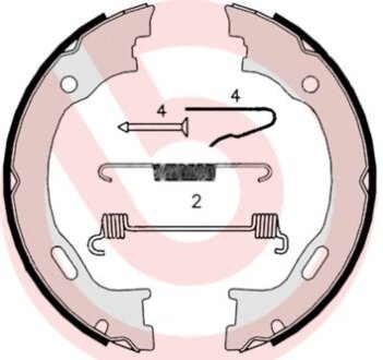 Гальмівні колодки ручного гальма BREMBO S50515