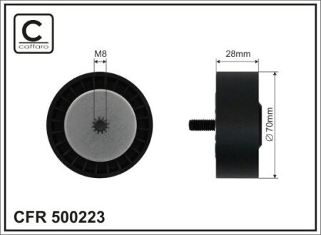 Ролик напрямний CAFFARO 500223