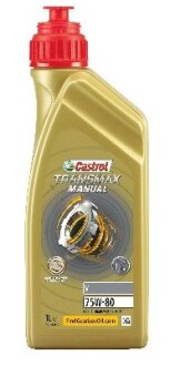 Олива трансміс. Transmax Manual V 75W-80 (Каністра 1л) CASTROL 15DC46 (фото 1)