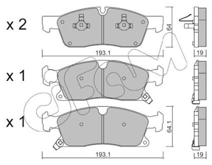 Колодки гальмівні пер. Grand Cherokee/W292//W166 10- CIFAM 822-927-0