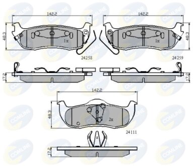 Гальмівні колодки, дискове гальмо (набір) COMLINE CBP31734