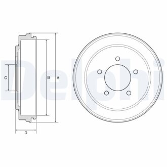 Барабан гальмівний Delphi BF600