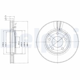 Диск гальмівний Delphi BG3383