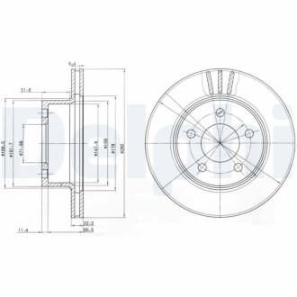 Диск гальмівний Delphi BG3532
