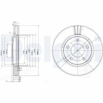 Диск гальмівний Delphi BG3715