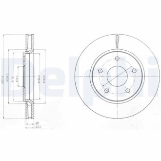 Гальмівні(тормозні) диски Delphi BG4248 (фото 1)