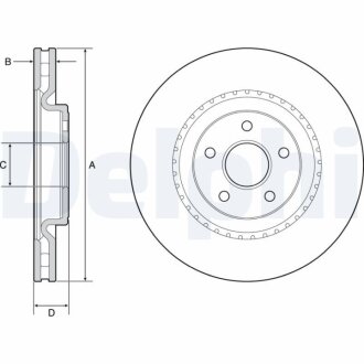 Диск гальмівний передній Delphi BG9213C