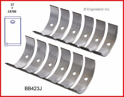 Вкладыши шатунные 0,25 мм Enginetech BB423J25 (фото 1)