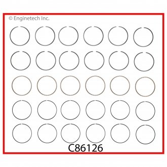 Кольца поршневые STD Enginetech C86126STD