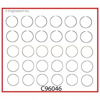 Кольца поршневые STD Enginetech C96046STD