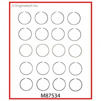 Кольца поршневые STD Enginetech M87534