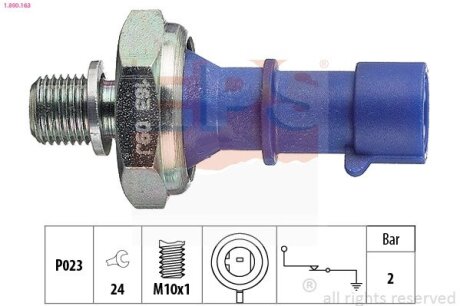 Датчик тиску масла Opel Astra H x10xe,z10,z12xe 04- EPS 1.800.163