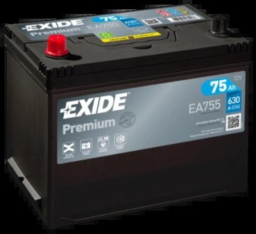 Стартерна батарея (акумулятор) EXIDE EA755