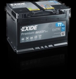 Стартерна батарея (акумулятор) EXIDE EA770