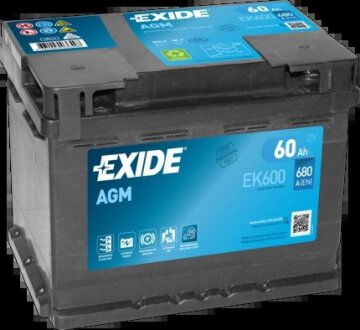 Акумулятор EXIDE EK600