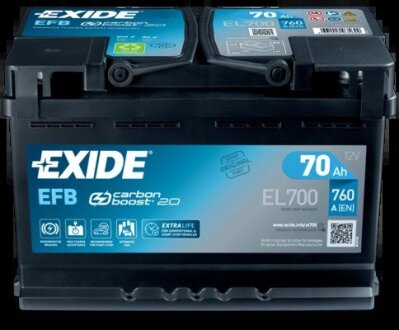 Стартерна батарея (акумулятор) EXIDE EL700