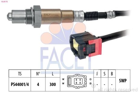 Датчик кисню (лямбда-зонд) Mercedes Benz W204/212/213/221/222 M157/276/278 11-> FACET 10.8175