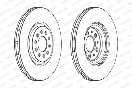 Диск гальмівний FERODO DDF1455C1