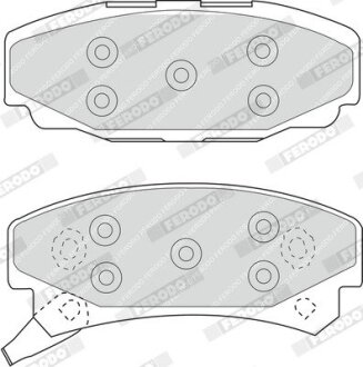 Колодки гальмівні дискові CADILLAC SEVILLE II (K) 79-90;JEEP CHEROKEE (XJ) 84-01,GRAND CHEROKEE I (ZJ) 92- FERODO FDB921 (фото 1)