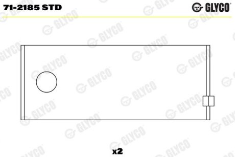 Вкладиш шатунні Glyco 712185STD