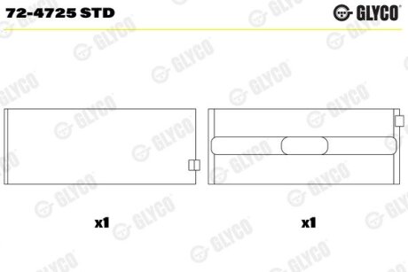 Головний ролик Glyco 724725STD