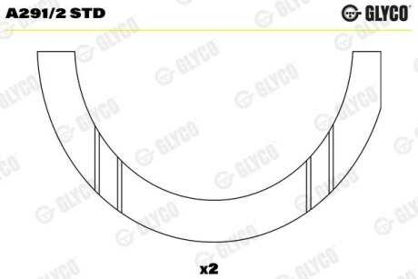Опора колінвалу Glyco A2912STD (фото 1)