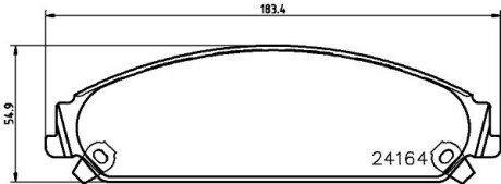 Гальмівні колодки, дискове гальмо (набір) HELLA 8DB355011891