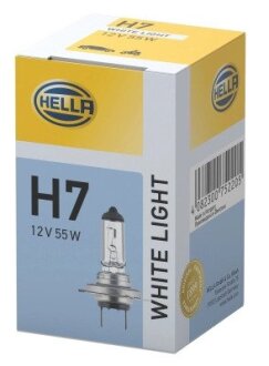 Лампа розжарювання, H7 12V 55W PX26d WL 4200K White Light HELLA 8GH 223 498-131