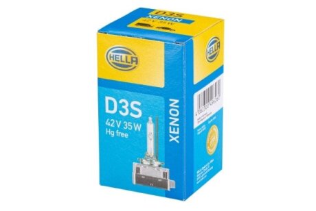 Лампа газорозрядна D3S 42V 35W P32d-2-5 HELLA 8GS009028311 (фото 1)