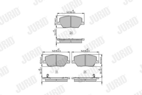 Гальмівні колодки (набір) Jurid 573610J