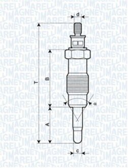 Свічка розжарювання MAGNETI MARELLI 062580704304