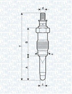 Свіча розжарювання MAGNETI MARELLI 062587001304