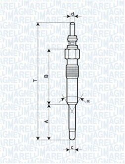 Свічка розжарювання MAGNETI MARELLI 062900006304