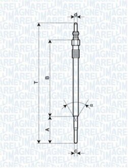 Свічка розжарювання MAGNETI MARELLI 062900070304