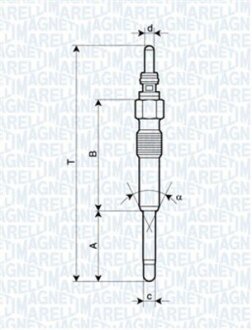 Свічка розжарювання MAGNETI MARELLI 062900085304 (фото 1)