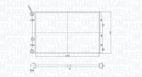 Радіатор, охолодження двигуна MAGNETI MARELLI 350213841000