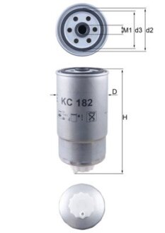 Фільтр палива MAHLE / KNECHT KC182