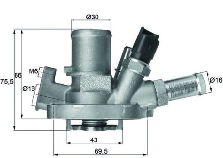 Термостат системи охолодження MAHLE MAHLE / KNECHT TI15180