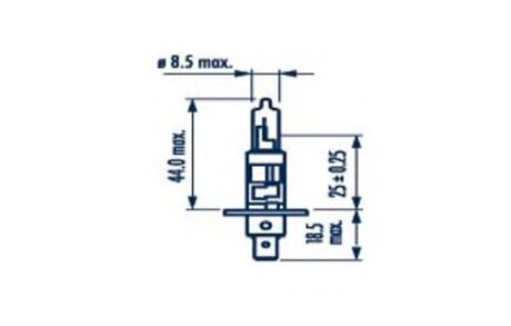 Лампа розжарювання H1 12v 55w P14,5s NARVA 48320B1 (фото 1)