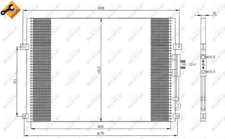 Радіатор кондиціонера NRF 35275