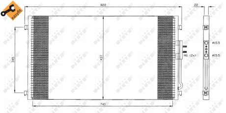 Радіатор кондиціонера NRF 35383